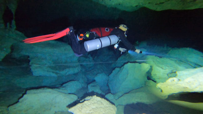 Cave sidemount dive